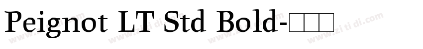 Peignot LT Std Bold字体转换